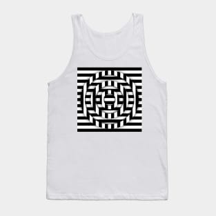 Optical Illusion II Black and White Tank Top